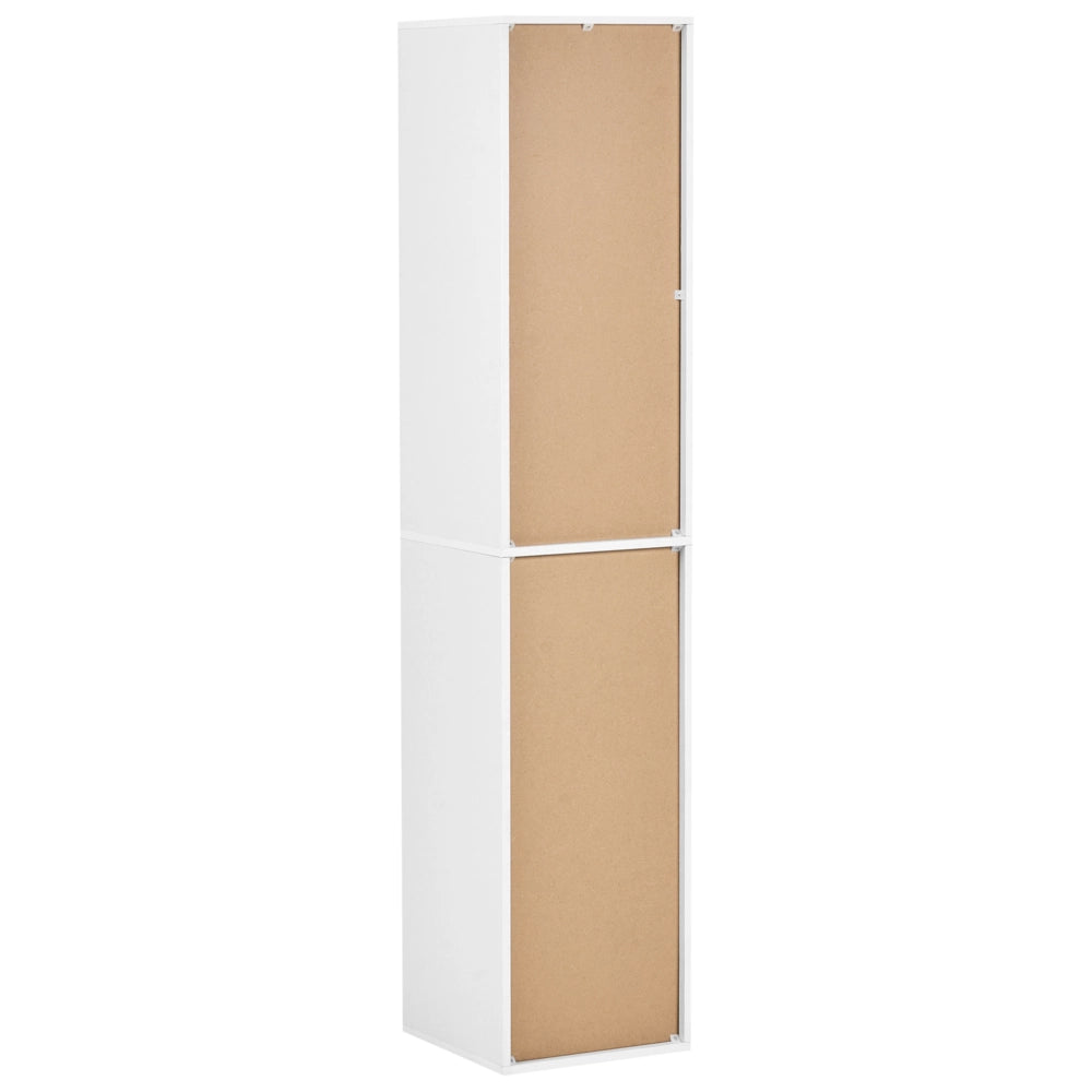 Libreria bianca in truciolato Porta TV 4 ripiani 4 livelli Stile tradizionale scandinavo