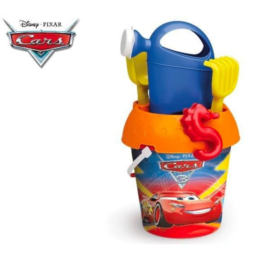 Trade Shop - Secchiello Da Mare Di Cars Gioco Da Spiaggia Per Bambini Con Diversi Accessori -