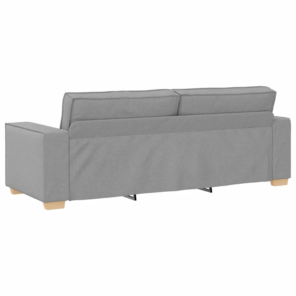 Divano 3 pcs Grigio Nuvola Tessuto misto lino 3324617