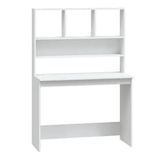 Scrivania con Mensole-Scrivanie per ufficio e studio Bianca 102x45x148 cm in Legno Multistrato