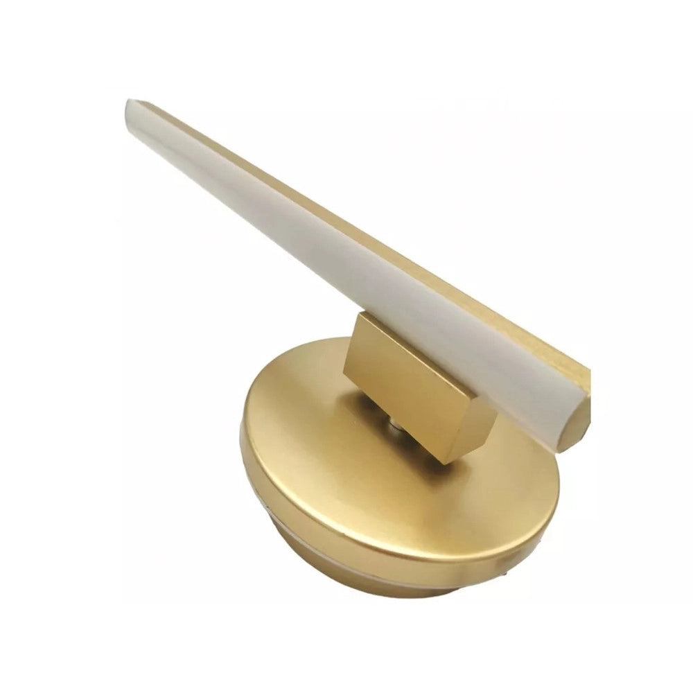 Trade Shop - Applique Da Parete Led 13 Watt Lineare Orientabile Oro Lampada Luce Fredda 50391 -