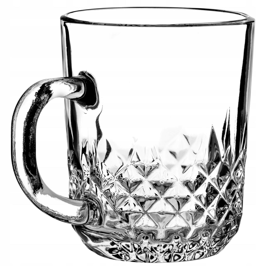 Tazza da tè/caffè KADAX da 230 ml con manico, in vetro spesso.