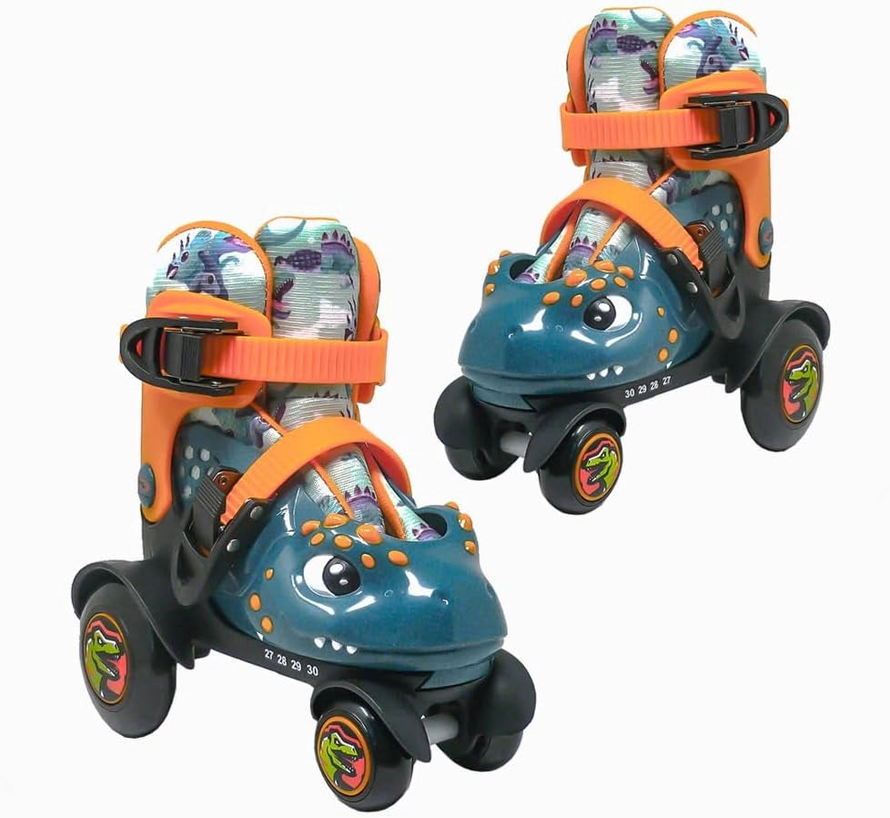 Pattini a Rotelle Bambino Regolabili Pattini a 4 ruote per ragazzi, bambini, principianti, pattini a rotelle di 4 dimens