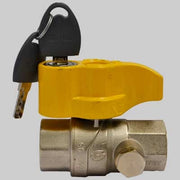 VALVOLA A SFERA DIRITTA CON PRESA PRESSIONE E CHIAVE  3/4 F x 3/4 F     F.I.V.