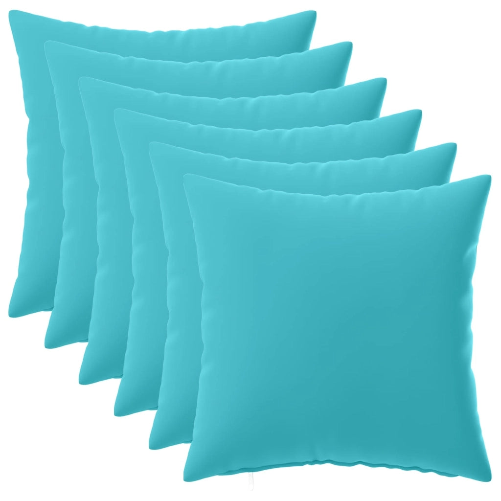 Federa 6 pcs HEERLEN Turchese 35 x 35 cm Poliestere 908174