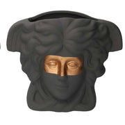 Portavaso ceramica busto grigio cm 27x13,5h23