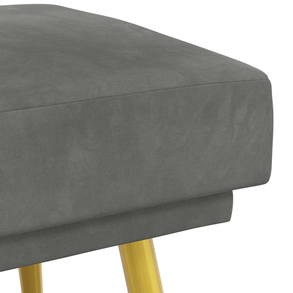 Panchina a doppio strato Grigio Scuro 120 x 45 x 46 cm Velluto 42038586