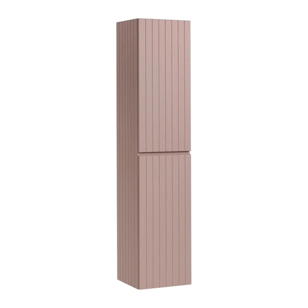 Colonna da bagno ICON 160 cm – 2 porte – Finitura rosa cipria – Mobile sospeso moderno