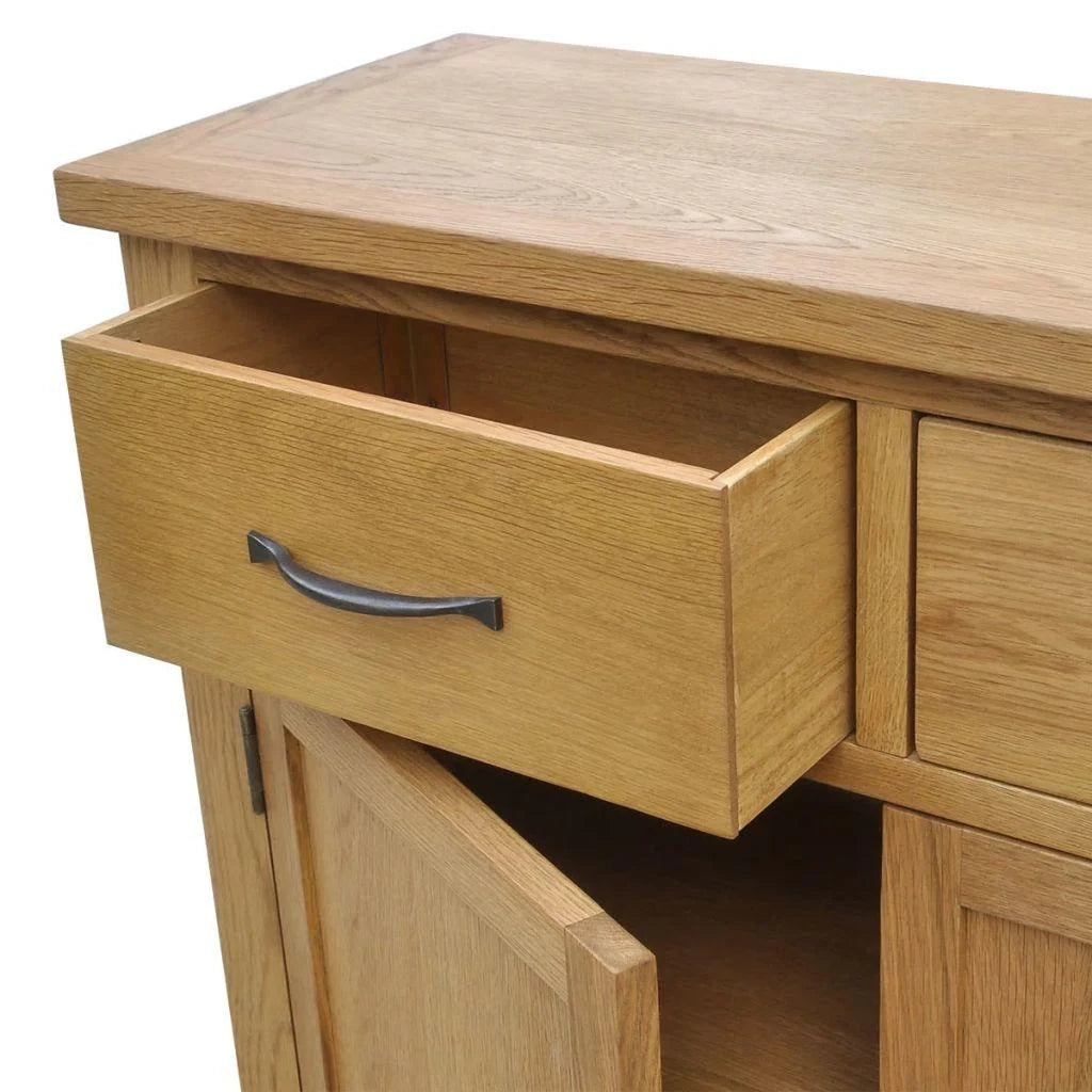 Buffet credenza mobiletto consolle mobile contenitore 90 cm legno massello di rovere 4402256