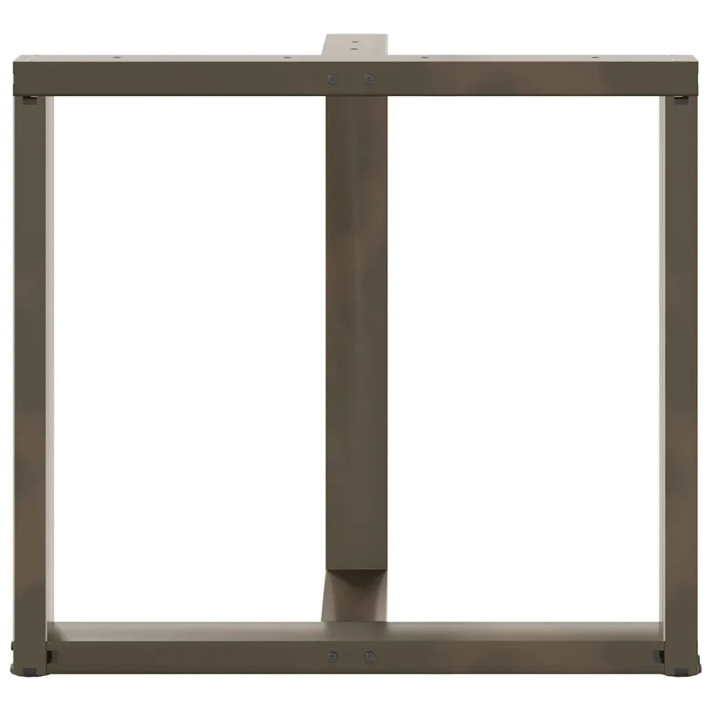 vidaXL Gambe per tavolo da pranzo a forma di T 2 pz nere 70x35x(72-73) cm in acciaio