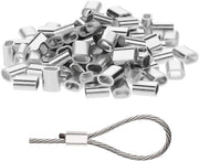 Klemme per cavo 3 mm 120 pezzi clip per cavo in alluminio clip ovale per cavo (2 mm)
