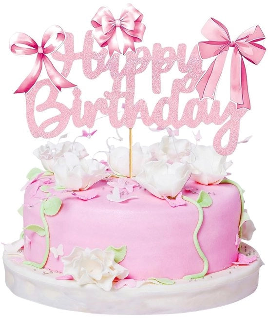 Decorazione per Torte in Carta Rigida - Stuzzicadenti in Legno Edibili - Decorazione per Compleanni - Dimensioni 15,24cm x 25,40cm