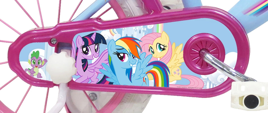 Bicicletta per Bambine 14" My Little Pony Freni Caliper e Stabilizzatori in Acciaio Hi-Ten Azzurro