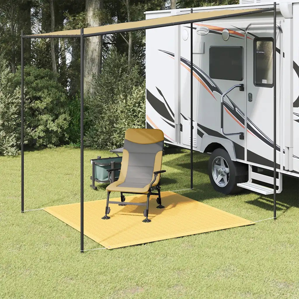 Tappeto da Tenda | Tappeto da campeggio 200x200 cm Beige