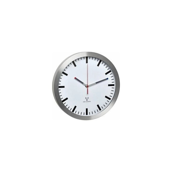 TFA-Dostmann 60.3528.02 Orologio da Parete Radiocontrollato Movimento Silenzioso Diametro 30 cm Colore Alluminio Bianco