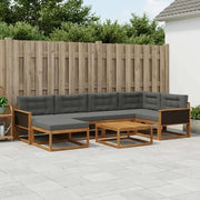 Set di divani da esterno con cuscino 7 pcs Naturale e Antracite 3382715