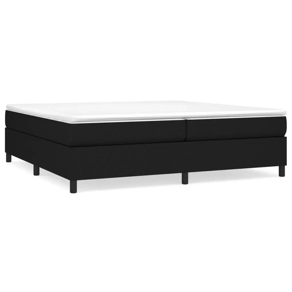 Struttura Letto a Rete a Molle Nero 200x200 cm in Tessuto 3120888