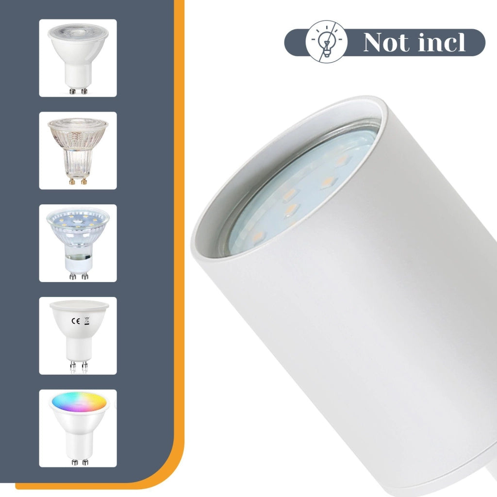 ZMH Faretto da soffitto GU10 rotativi 330° orientabili moderni industriali anche parete per salotto camera letto cucina