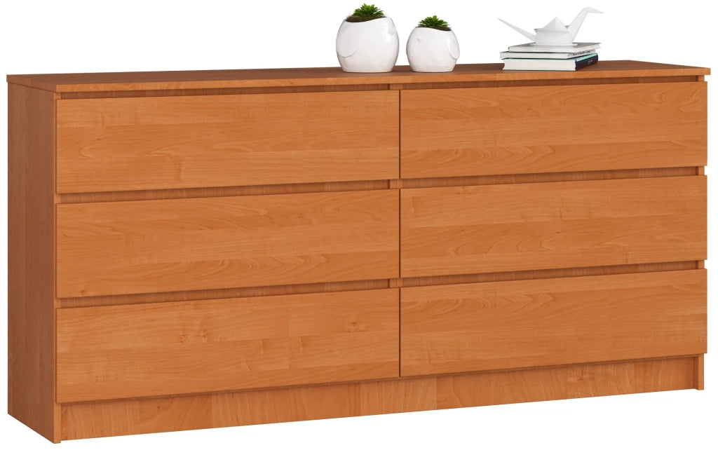 Cassettiera AKORD K160 Ontano 160 cm 6 cassetti 160x40x77 cm