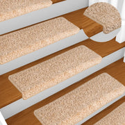 Tappetini per scale 15 pz 65x21x4 cm Oro Bordo rettangolare 326202