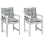 vidaXL Cuscini Sedia Schiena Bassa 4 pz Grigio Mélange 100x50x7 cm
