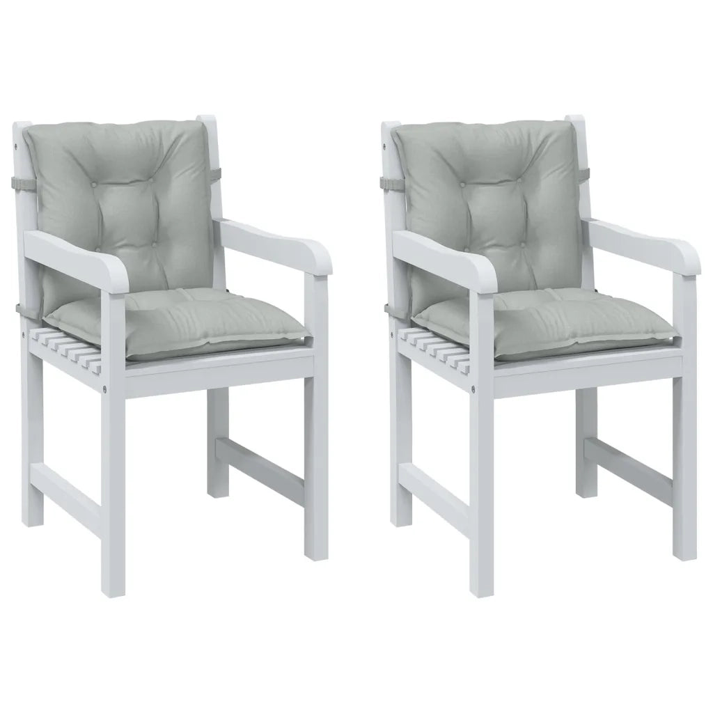 vidaXL Cuscini Sedia Schiena Bassa 4 pz Grigio Mélange 100x50x7 cm