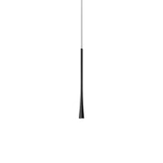 Dafne - Lampada a sospensione nera led 7W 3000K IP20 - Lampada da soffitto led design minimal in alluminio - Alimentatore incluso - L.max 145cm
