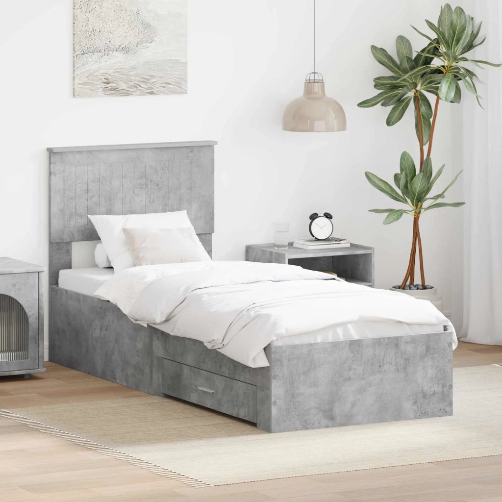 Struttura del letto-Giroletto Grigio Certo e Argento 70 x 190 cm 871691