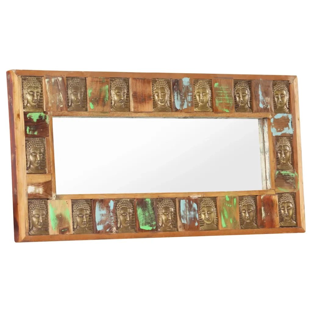 Specchio Decorato con Buddha 110x50 cm in Massello di Recupero cod mxl 59819