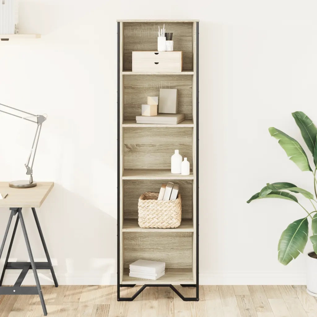 Libreria Rovere Sonoma 50x31x169 cm in Legno Multistrato 848615