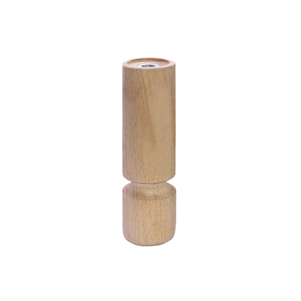 Piede in legno serie "Birillo" - Ã˜ 40 - H.130 mm. - grezzo