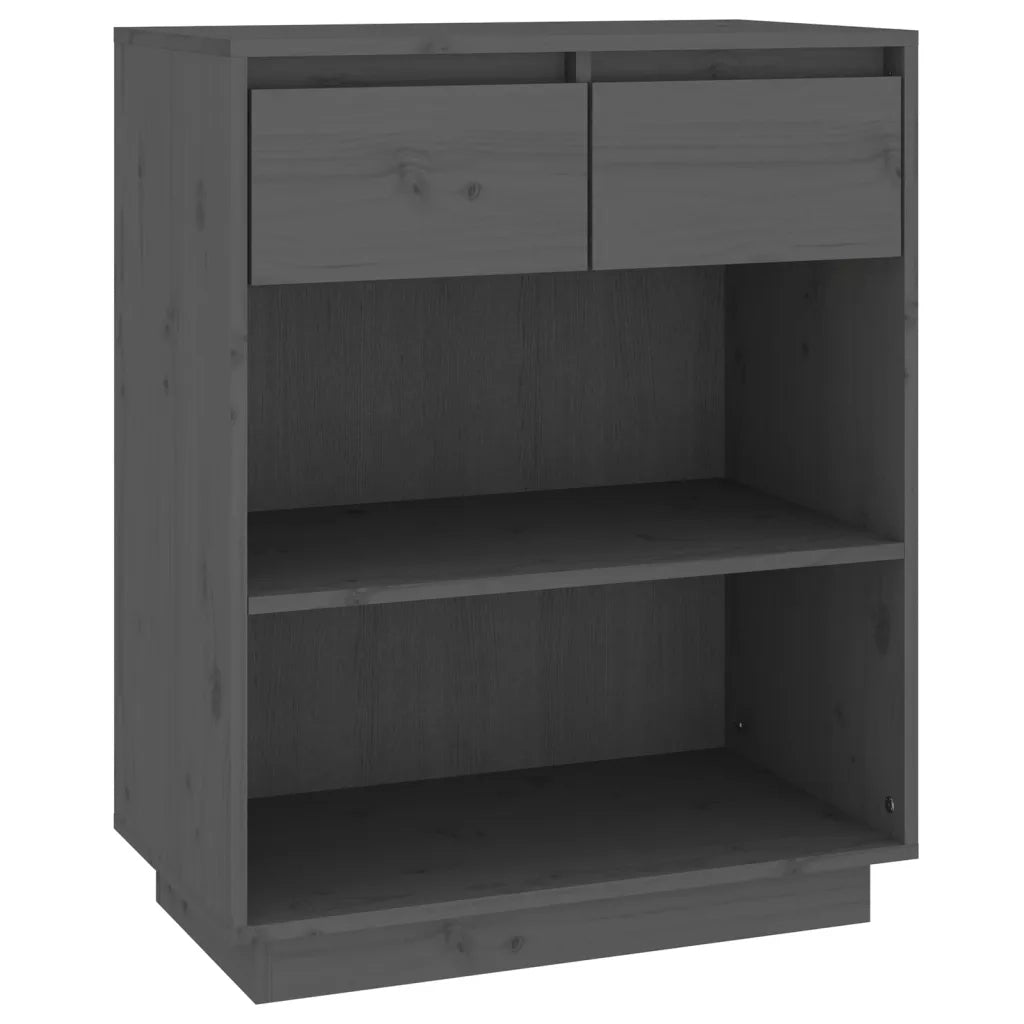 Mobile Consolle | Tavolo d'Ingresso Grigio 60x34x75 cm in Legno Massello di Pino
