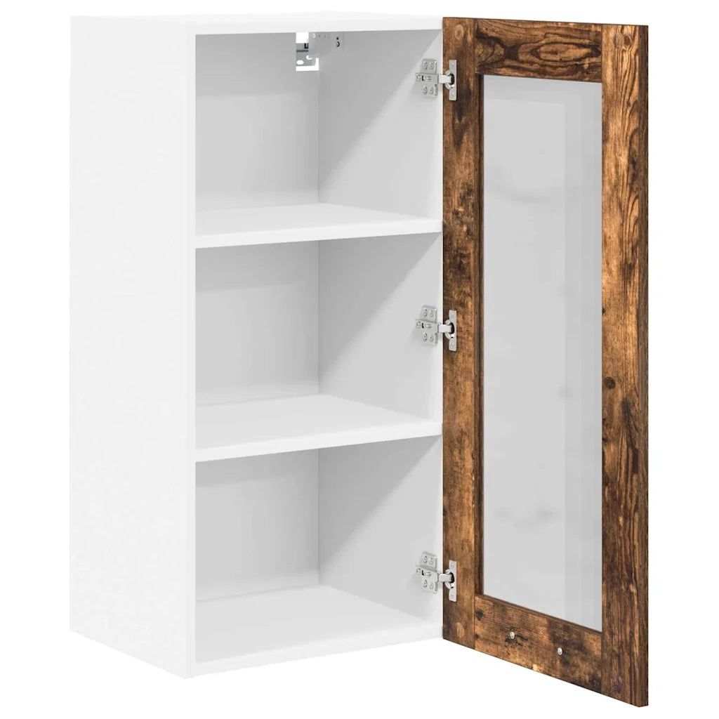 Armadio pensile con porta 2 pcs Rovere fumé 40 x 31 x 80 cm