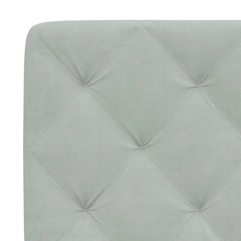 Giroletto senza Materasso Grigio Chiaro 140x190 cm Velluto