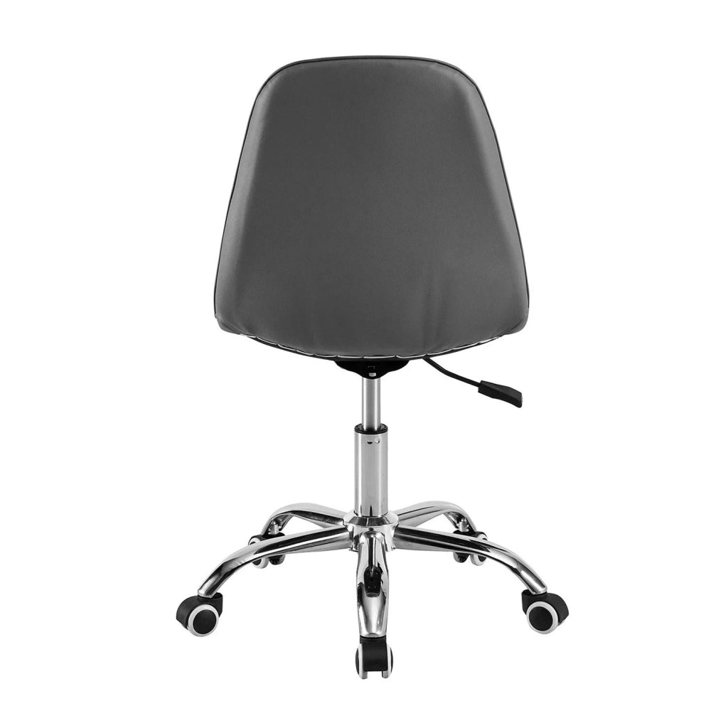 LÚZETE - SEDIA DA UFFICIO GREG CON ROTELLE GRIGIO CAPITONE