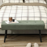 SEDIA Panca imbottita 100 x 36 x 45 cm in poliestere verde