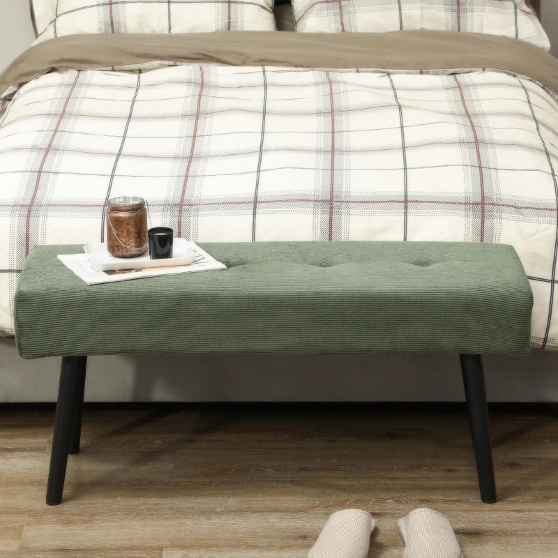 SEDIA Panca imbottita 100 x 36 x 45 cm in poliestere verde