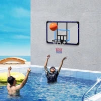 Canestro Basket da Muro con Tabellone Infrangibile e Cerchio in Acciaio, 113x61x73 cm