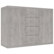 Credenza | Madia | Buffet da pranzo | Armadio da pranzo Grigio Cemento 88x30x65 cm in Legno Multistrato