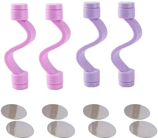 Blocco porta magnetico - Deurstopper - Magnetico - Blocco porta in plastica - Pacchetto da 4 - 10x2cm - Blocco porta