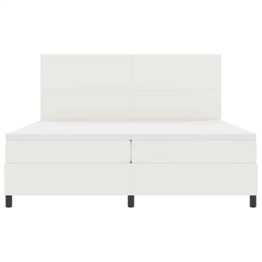 Letto a Sorgente LED con testiera Crema e Bianco 200 x 200 cm 3337661