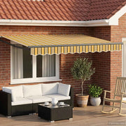Tettuccio Elettrico Retrattile Giallo e Grigio 3,5 x 2 m