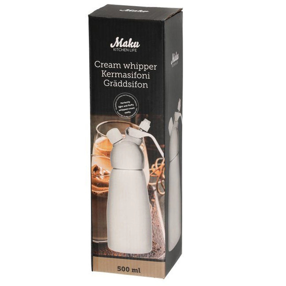 Montalatte Sifone Professionale in Alluminio 500 ml Schiuma Per Panna Montata