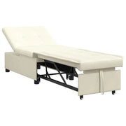 Divano letto | Sof¨¤ letto | Letto singolo Crema 194 x 67 x 82 cm Velluto