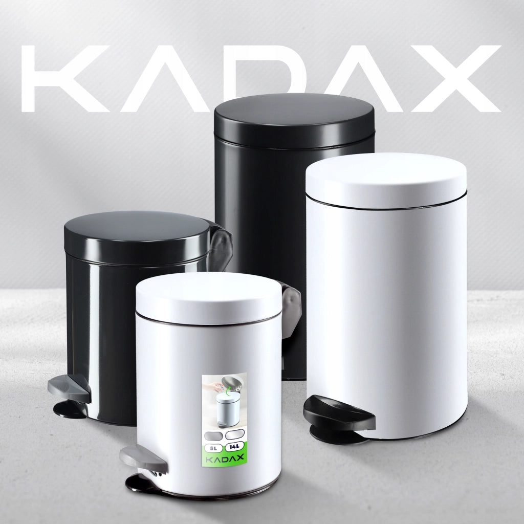 Pattumiera KADAX da 5 litri con pedale, in acciaio nero