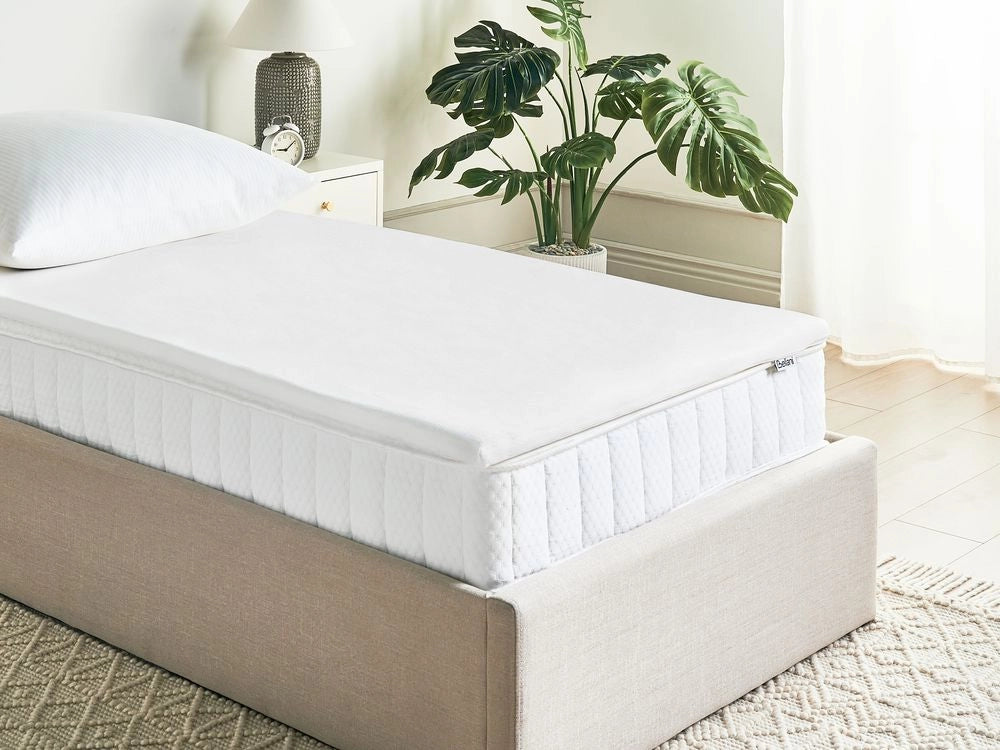 Coprimaterasso in schiuma bianca 90 x 200 cm morbido comfort