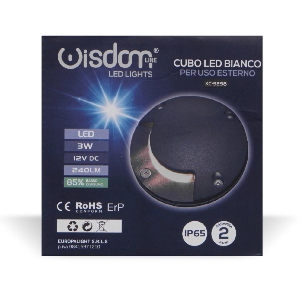 Segnapasso radente carrabile con monoemissione di luce 12v 3w naturale 4000K