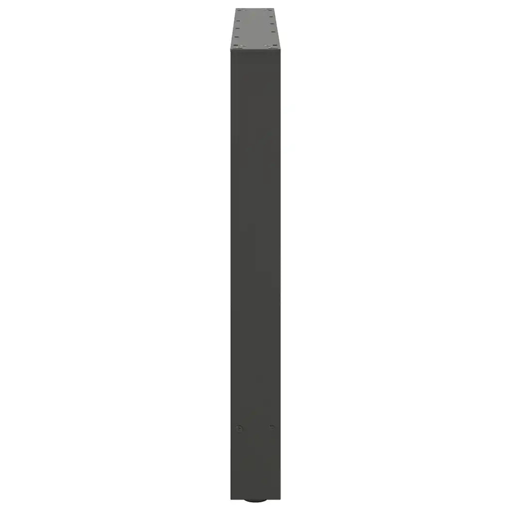 Gambe per tavolo da pranzo antracite 2 pz 100x(72-73) cm in acciaio 4013322