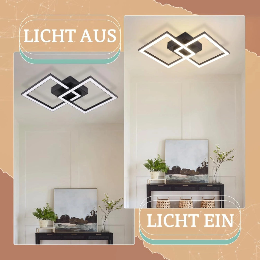 ZMH Lampada da soffitto plafoniera LED moderna 24W design elegante per camera letto corridoio