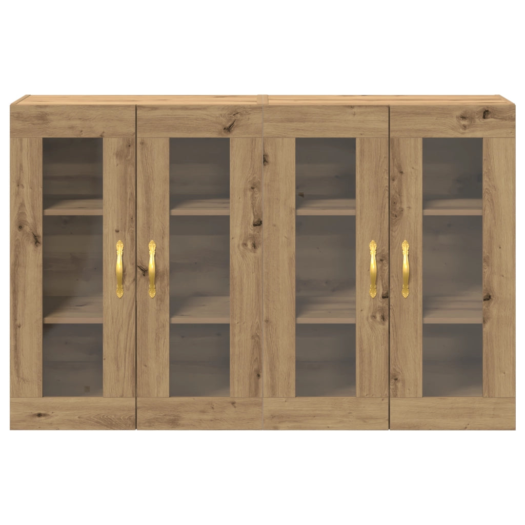 Armadi a muro 2 pezzi Rovere Artisan 69,5x34x90 cm Legno ingegnerizzato